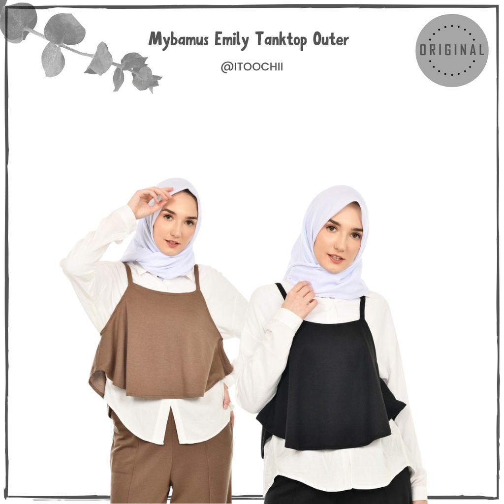 Mybamus Emily Tanktop Outer Vest Rompi Baju Wanita Atasan Wanita Outer Tengtop Baju Luaran