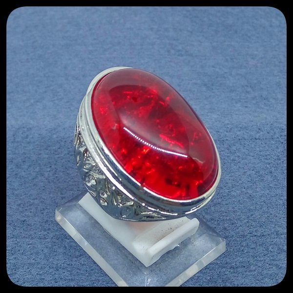 CINCIN BATU AKIK MERAH SIAM PECAH SERIBU BIG SIZE, MERAH MEMPESONA PALING MURAH !!!