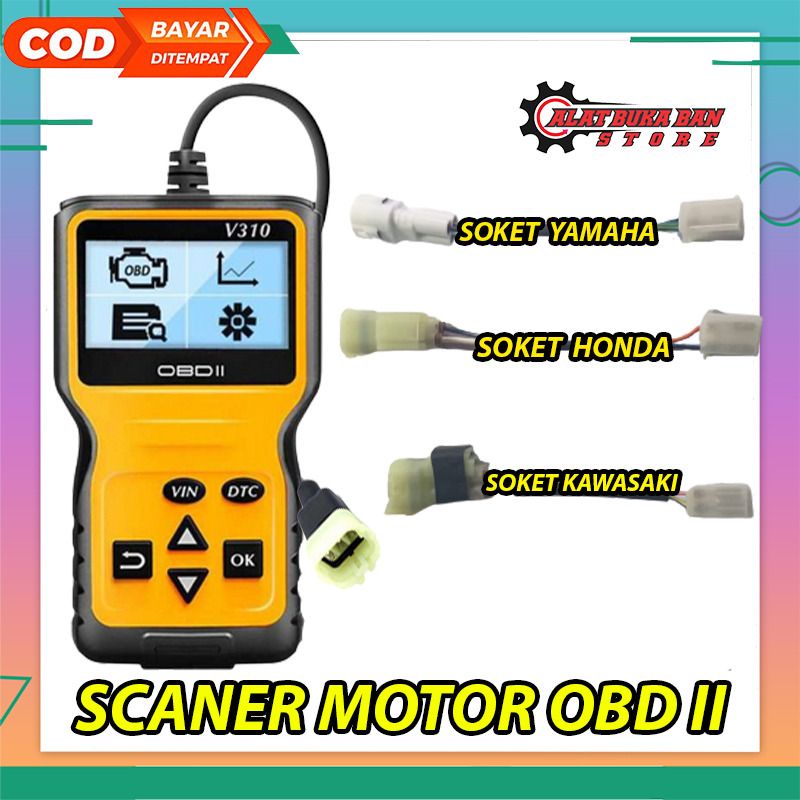 Scanner Motor Yamaha OBD II untuk motor OBD 2