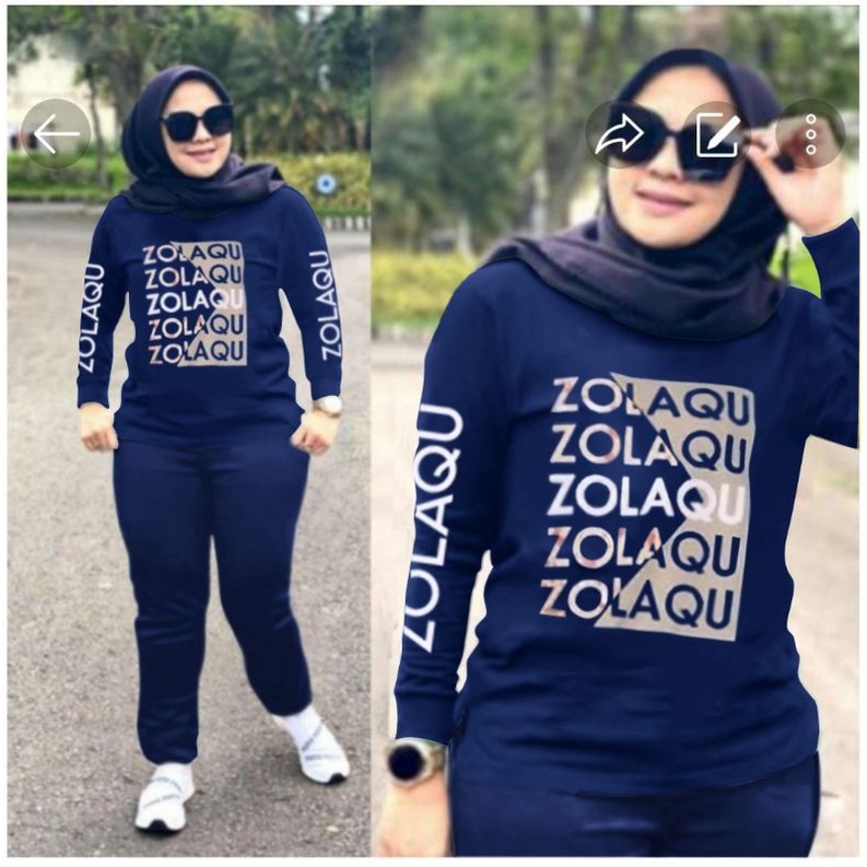 Setelan Celana Wanita Dewasa Fit To XL/ Baju Setelan Wanita Lengan Panjang REAL PICT