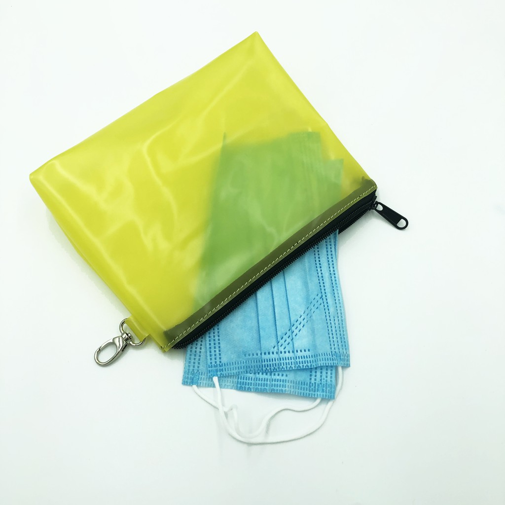 TEMPAT MASKER/ POUCH MASKER/ POUCH SERBAGUNA/ POUCH MAKEUP KOSMETIK/ TAS MAKEUP PVC MIKA