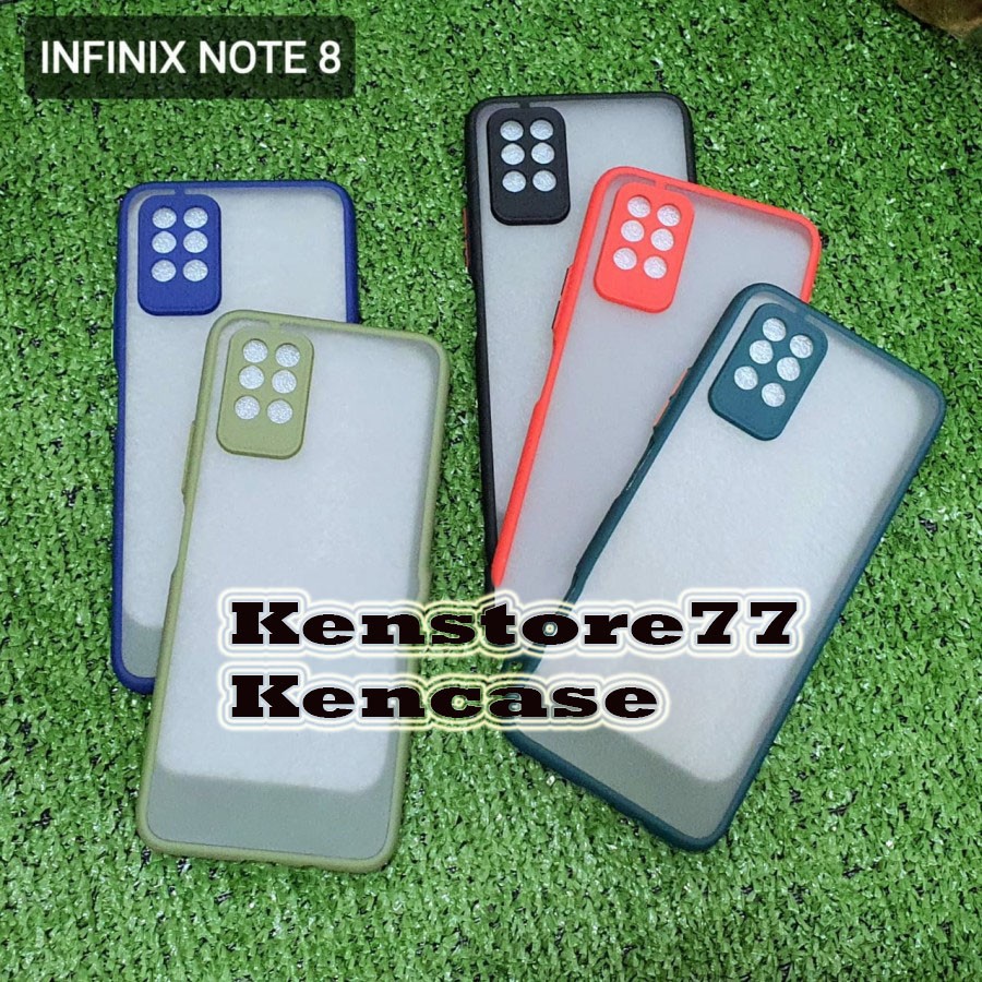 Soft Case Infinix Note 8 Case Colour Matte Casing Dove Transparan Hard Case