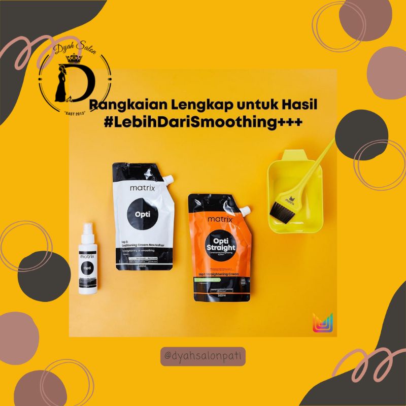Obat Smoothing / Obat Pelurusan Rambut Matrix Opti Straight 500 ml Sensitized Step 1