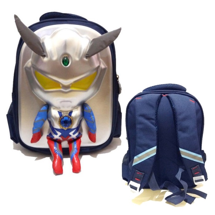 Tas Anak Fashion Anak Perempuan Lucu Sekolah Laki-laki RANSEL TK ULTRAMAN Robot Kaki Karakter IMPORT
