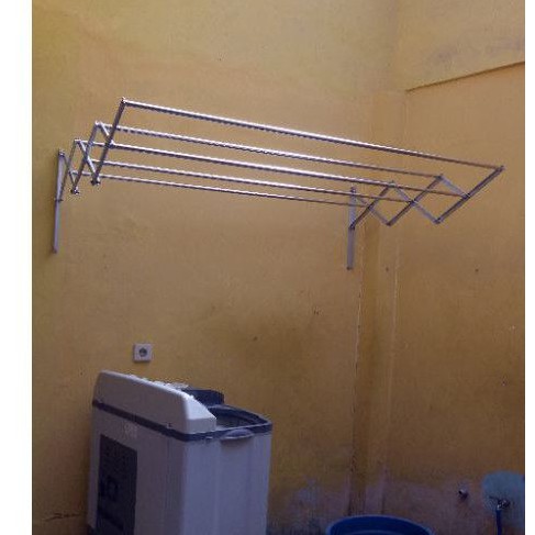 Rak jemuran dinding lipat stainles steel 1 2 meter Rak jemuran dinding lipat stainles steel 1 2 meter
