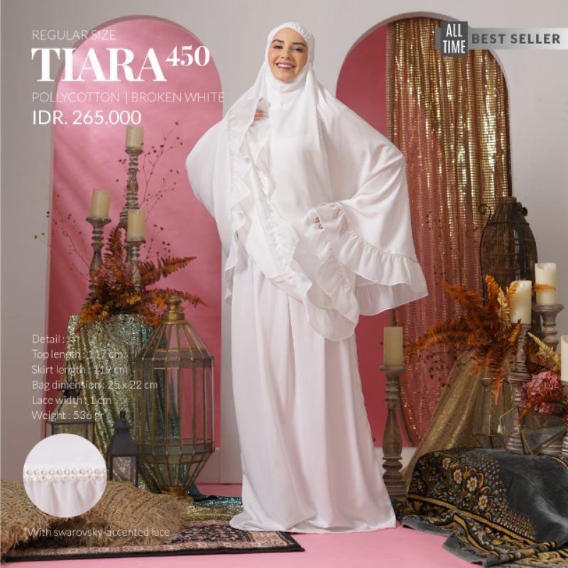 Mukena Tatuis Tiara 450 Reguler Warna Putih