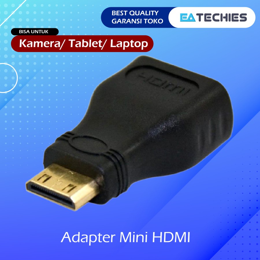 MINI HDMI to HDMI Adapter Converter / HDMI Female to Mini HDMI Male Gender Connector Konektor Full HD Gold Plated High Quality