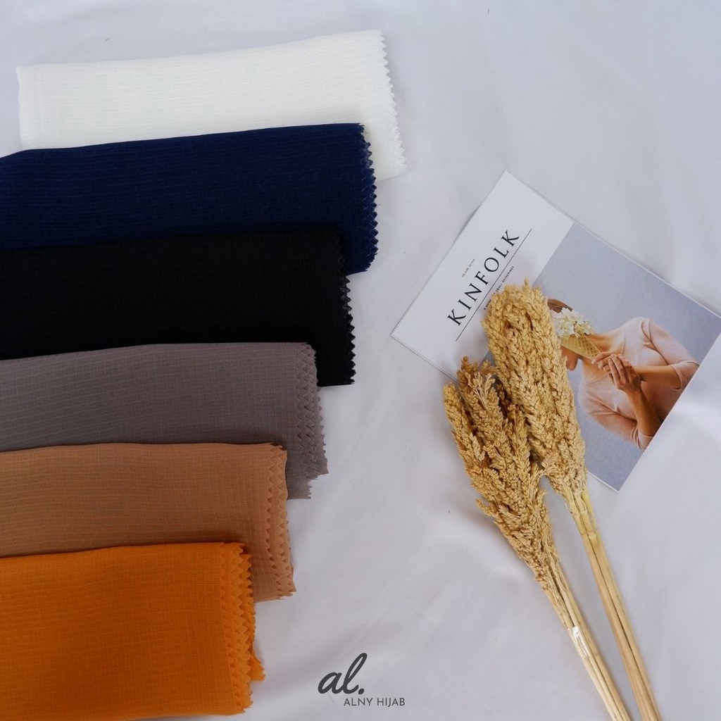 Alny Hijab -  Bella Square Waffle Premium / Hijab ootd Kekinian By Alnyhijab