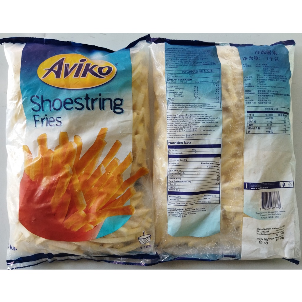 

Aviko Shoestring 1kg