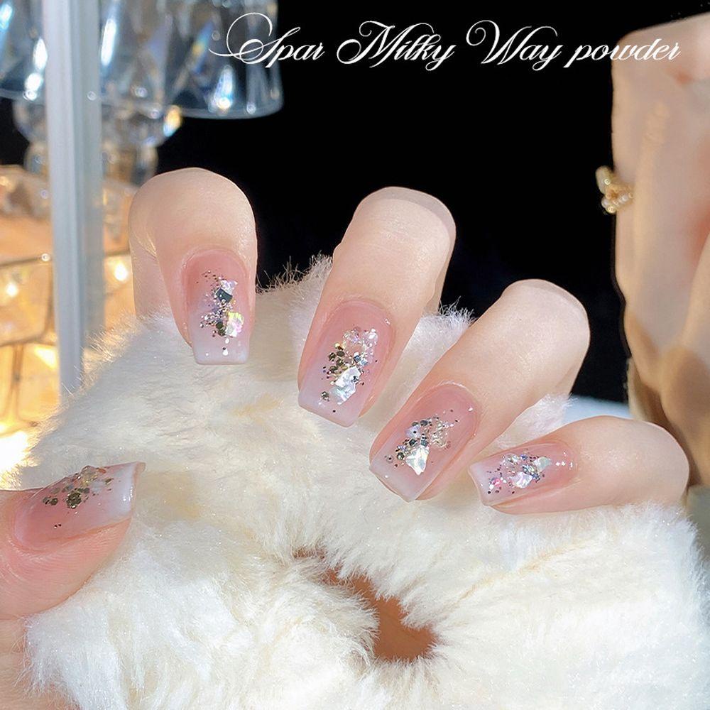 Agustina Abalone Shell Flakes Mixed 1Box Nail Charms Hexagon Manicure Aksesoris Paillette Nail Art Dekorasi