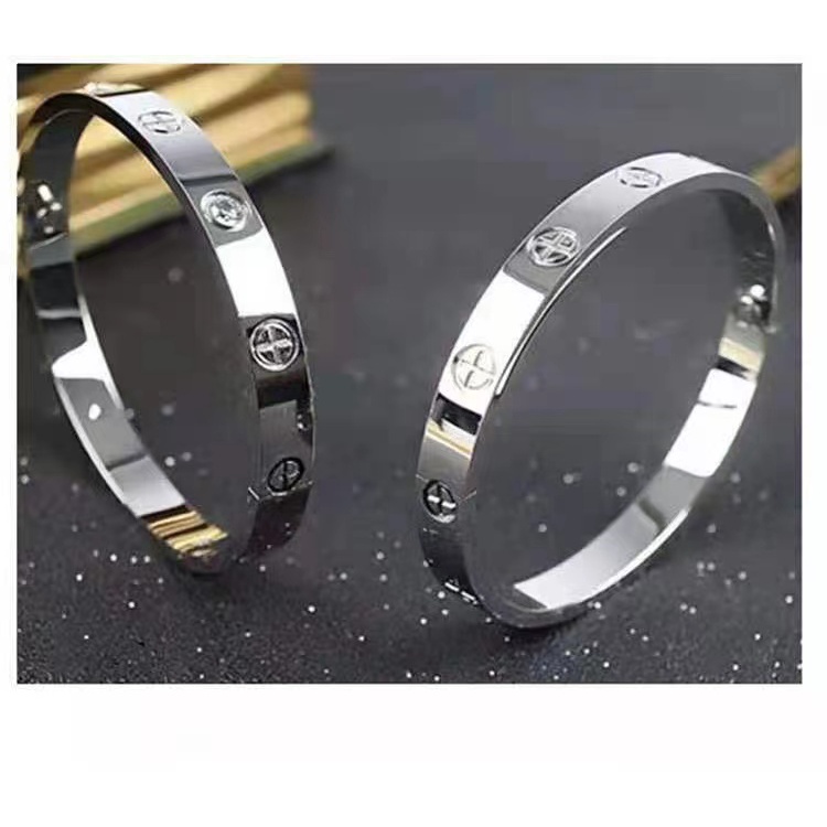 (Hello Girl)G06 Gelang Tangan Bulat Dazzling Diamond Tanam Wanita Import