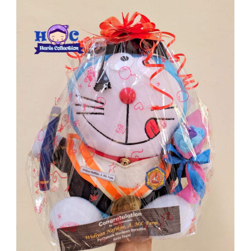 Boneka Wisuda Doraemon Sedang