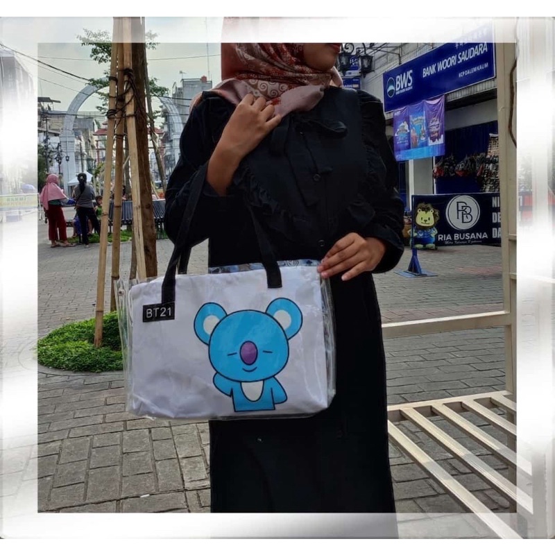 Tas Tote Bag Bts21 Transparan