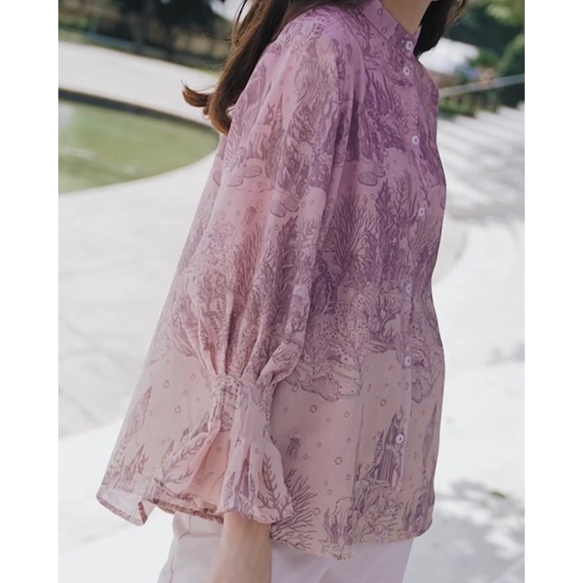 BUTTONSCARVES El mar Minorca shirt wisteria