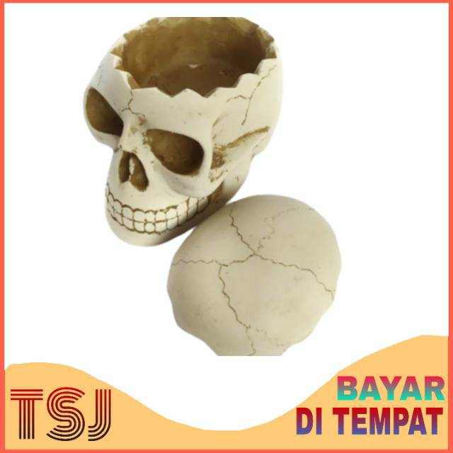 Pajangan Miniatur Asbak Bentuk Tengkorak Polos Ukuran Besar