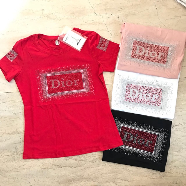 Kaos cewek impor Dior | kaos wanita katun import