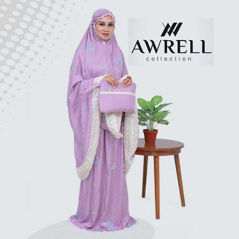 Awrellcollection - Mukena Dewasa Katun Rayon Airi Bordir Awrellseries