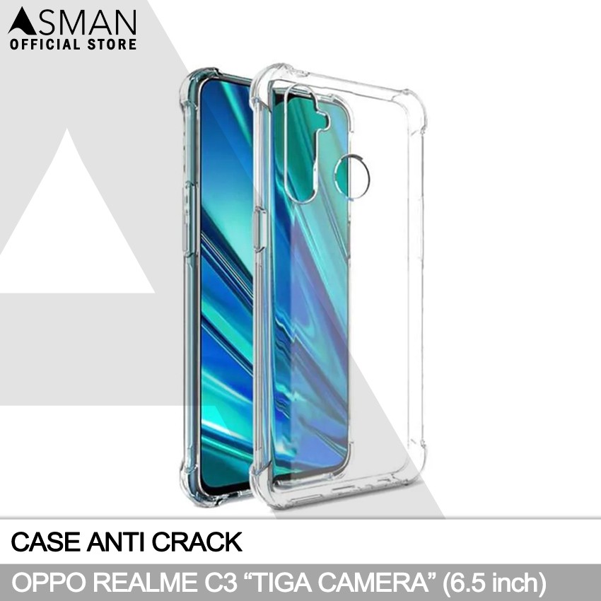 Anti Crack OPPO Realme C3 (6.5&quot;) | Soft Case Anti Bentur - Clear