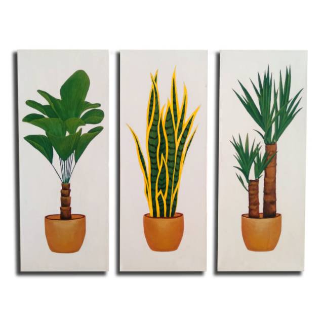 Lukisan Pot Daun 2 Shopee Indonesia