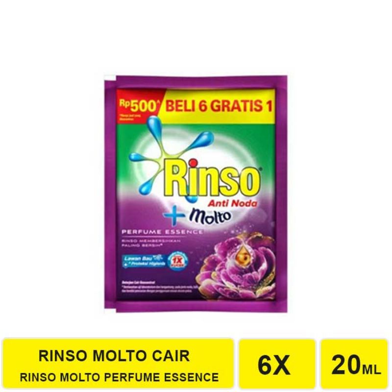 RINSO MOLTO PERFUME ESSENCE CAIR 20ML ISI 6 SACHET
