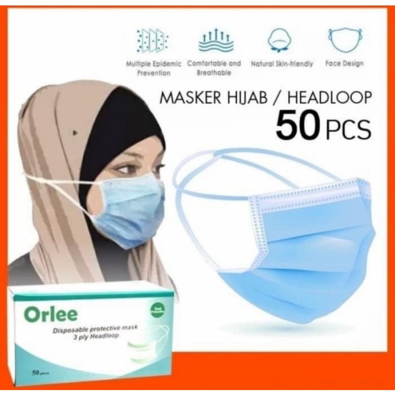 [ ORLEE MASKER HIJAB ] MASKER HIJAB ORLEE [GERAI]