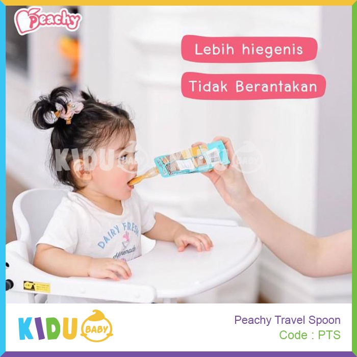 Peachy Travel Spoon Sendok Makan Peachy Kidu Baby