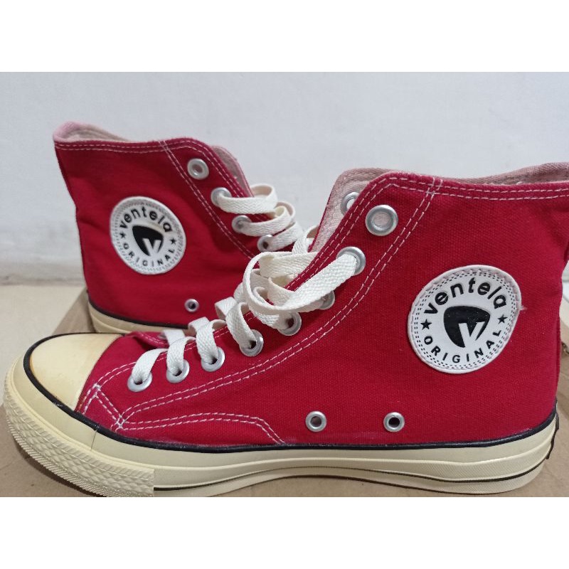 Sepatu Ventela Original Back To 70'S High RED Second (BACA DESKRIPSI)