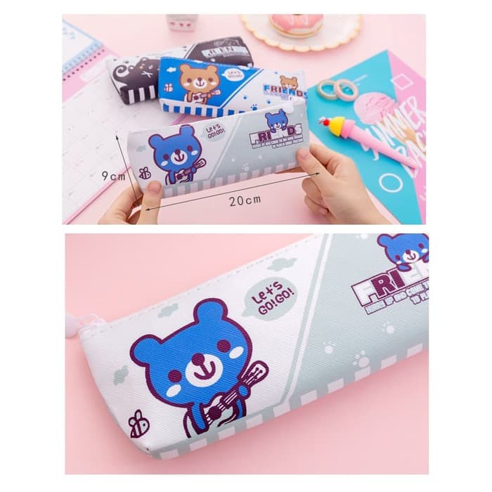 

Terlaris TP0053 Tempat Pensil Good Friend Cartoon Pencil Case - blue Elegan