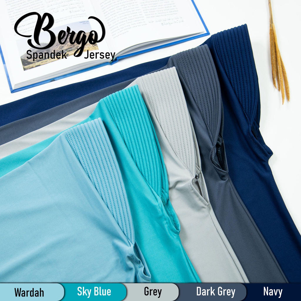 Bergo Hamidah ( ORI ) / Bergo Jersey Menutup Dada / Hijab Instan