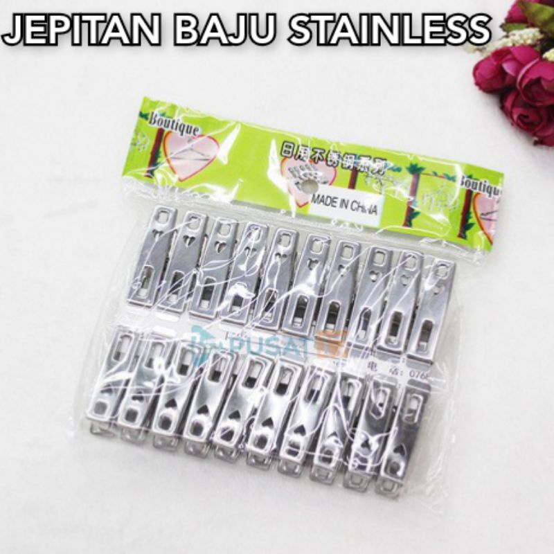 JEPITAN JEMURAN STAINLESS / JEPITAN BAJU PAKAIAN / PENJEPIT