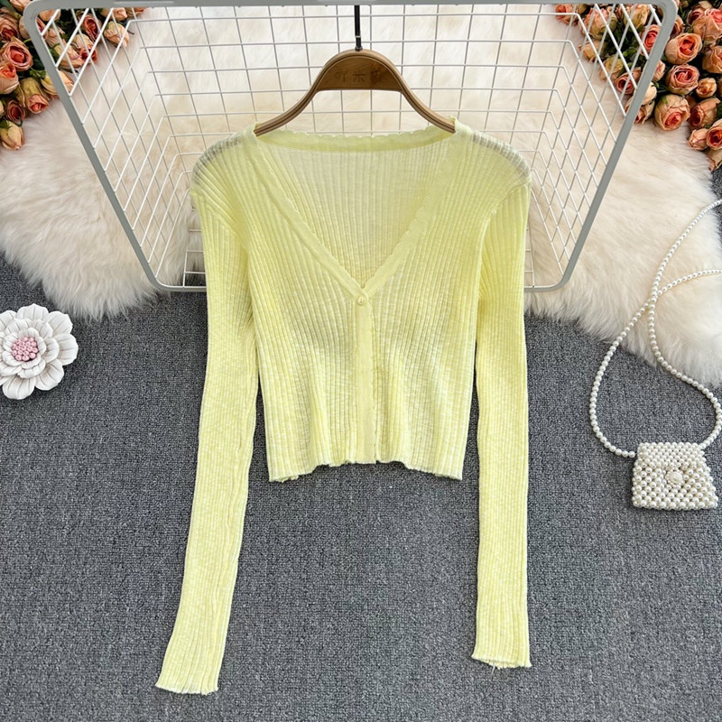 TELLY ➡️ 214 Luaran Wanita Atasan Knit Rajut Import Lengan Panjang Outer Korean Style Fashion Knitwear Murah Tipis Basic