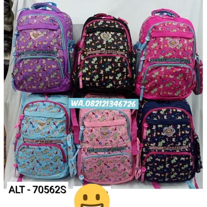 Tas sekolah import tas ransel anak perempuan silver girl by alto ori