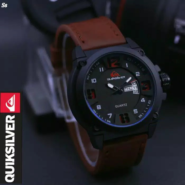 JAM TANGAN PRIA QUICKSILVER KULIT TANGGAL HARI AKTIF