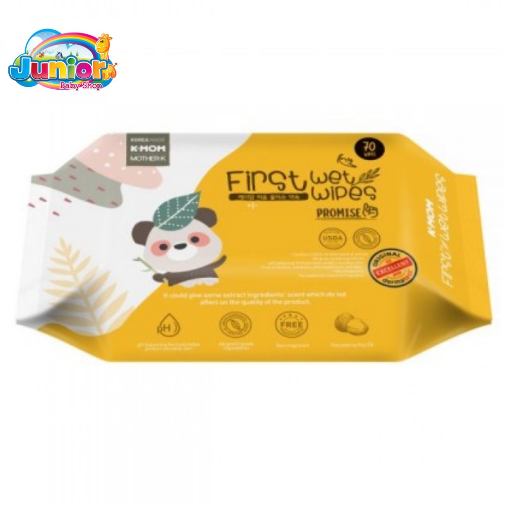 K-MOM First Wet Wipes 70pcs Promise