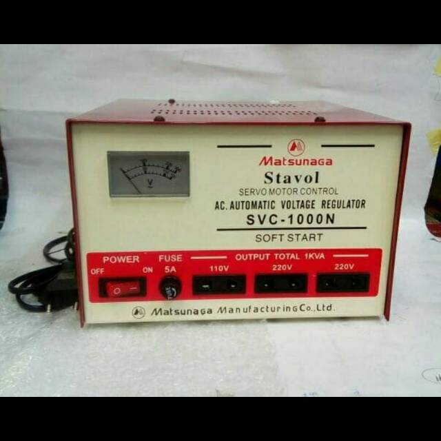 MATSUNAGA STAVOL AC AUTOMATIC VOLTAGE REGULATOR SVC 1000 N