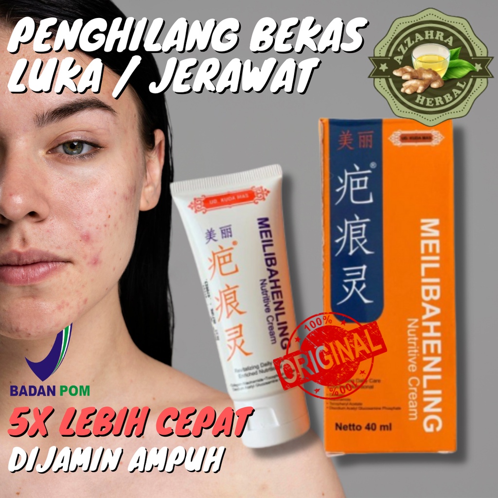 Meilibahenling Penghilang Bekas Luka / Jerawat / Cacar / Jahitan /Bekas Koreng / Bekas Gatal