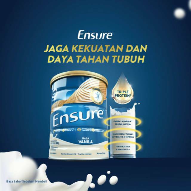 

ENSURE VANILA DAN COKLAT SUSU FORMULA NETTO 900GRAM KEMASAN TERBARU