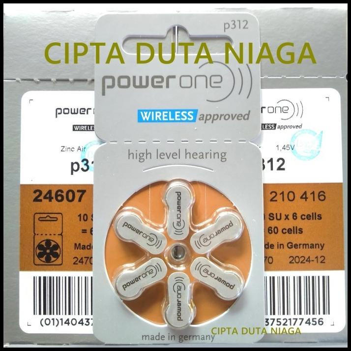 Terbaru Baterai Alat Bantu Dengar Powerone P312 Batere Alat Pendengar P312
