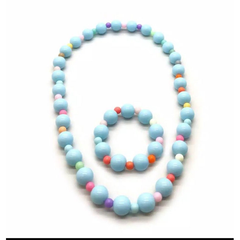 Accessories set kalung gelang mix warna anak perempuan/ accesories anak perempuan