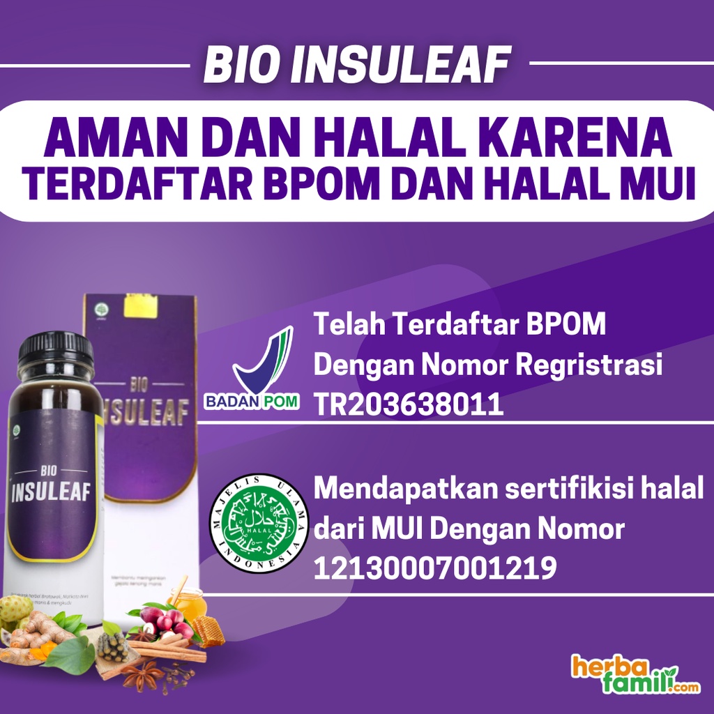 BIO INSULEAF ORIGINAL | Herbal Alami Turunkan Gula Darah - Ringankan Gejala Kencing Manis | Solusi Atasi Gula Darah Tinggi