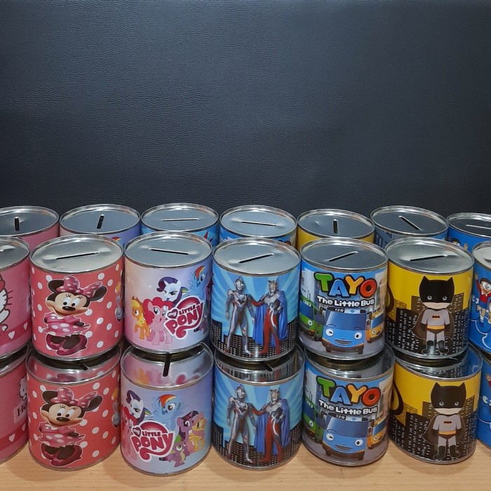 CELENGAN- CELENGAN KALENG MINI BUKA TUTUP/SOUVENIR CELENGAN -CELENGAN.