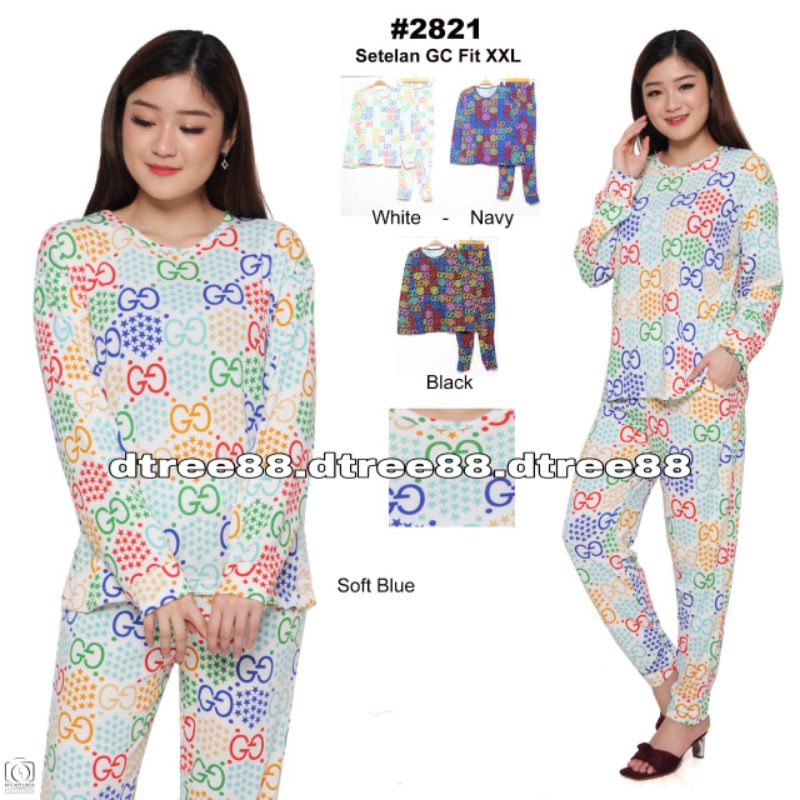 Dtree . Stelan wanita babyterry fit xxl / set babyterry premium size jumbo / stelan training