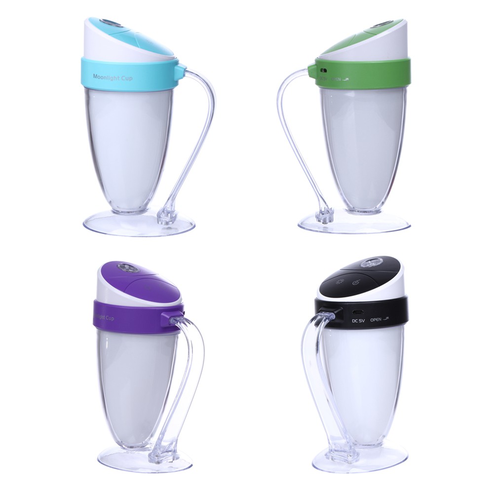 USB Moonlight Cup Humidifier with Colorful LED Mood Light - HMT-106 - Kapasitas 110ML