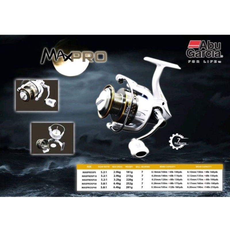 reel spining Abu Garcia Max pro Sp30