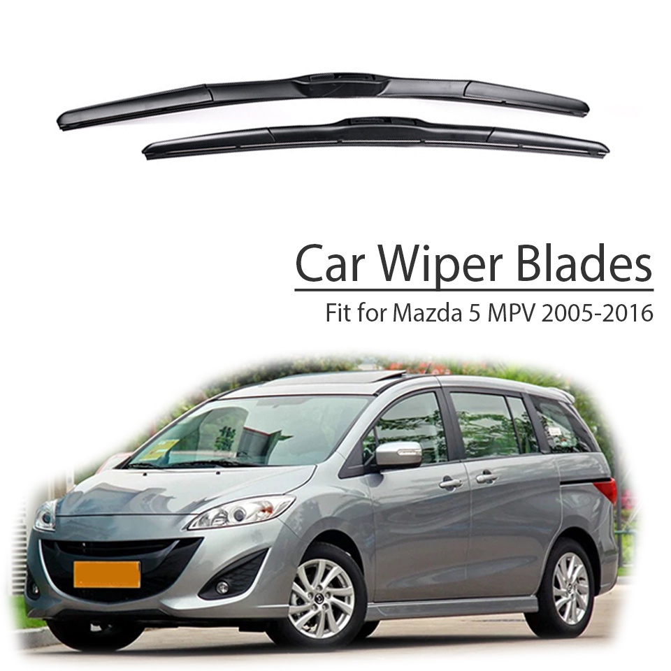 1 Set Karet Wiper Kaca Depan Mobil Untuk Mazda 5 MPV 2016 2015 2014 2013-2005