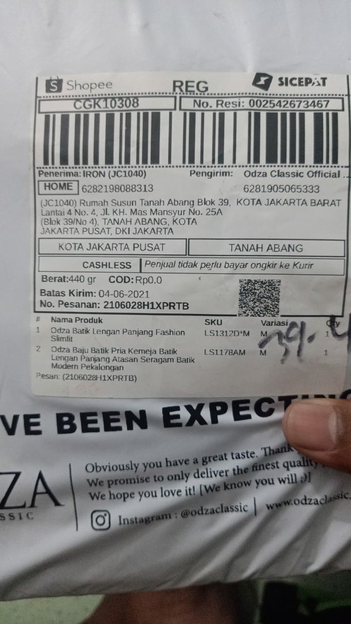 Odza Baju Batik Pria Kemeja Batik Lengan Panjang Atasan Seragam Batik Modern Pekalongan