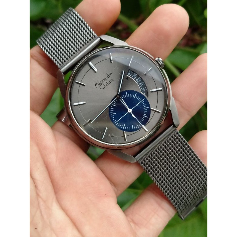 Jam Tangan Pria Alexandre Christie AC 8548MS Classic Steel Second Original Preloved