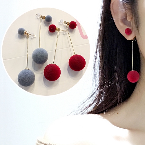 Fashion Women Ball Earrings, Simple Long Dangle Earring,Long Chain Ear Studs,Gitrls CharmingJewelry,Party Gifts