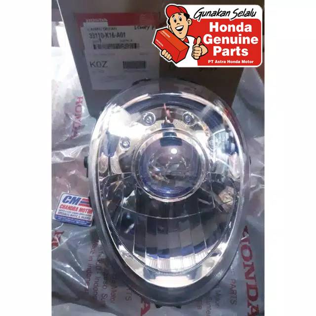 lampu depan scoopy esp - reflektor depan scoopy esp th 2015-2016 33110-K16-A01 original HONDA HGP