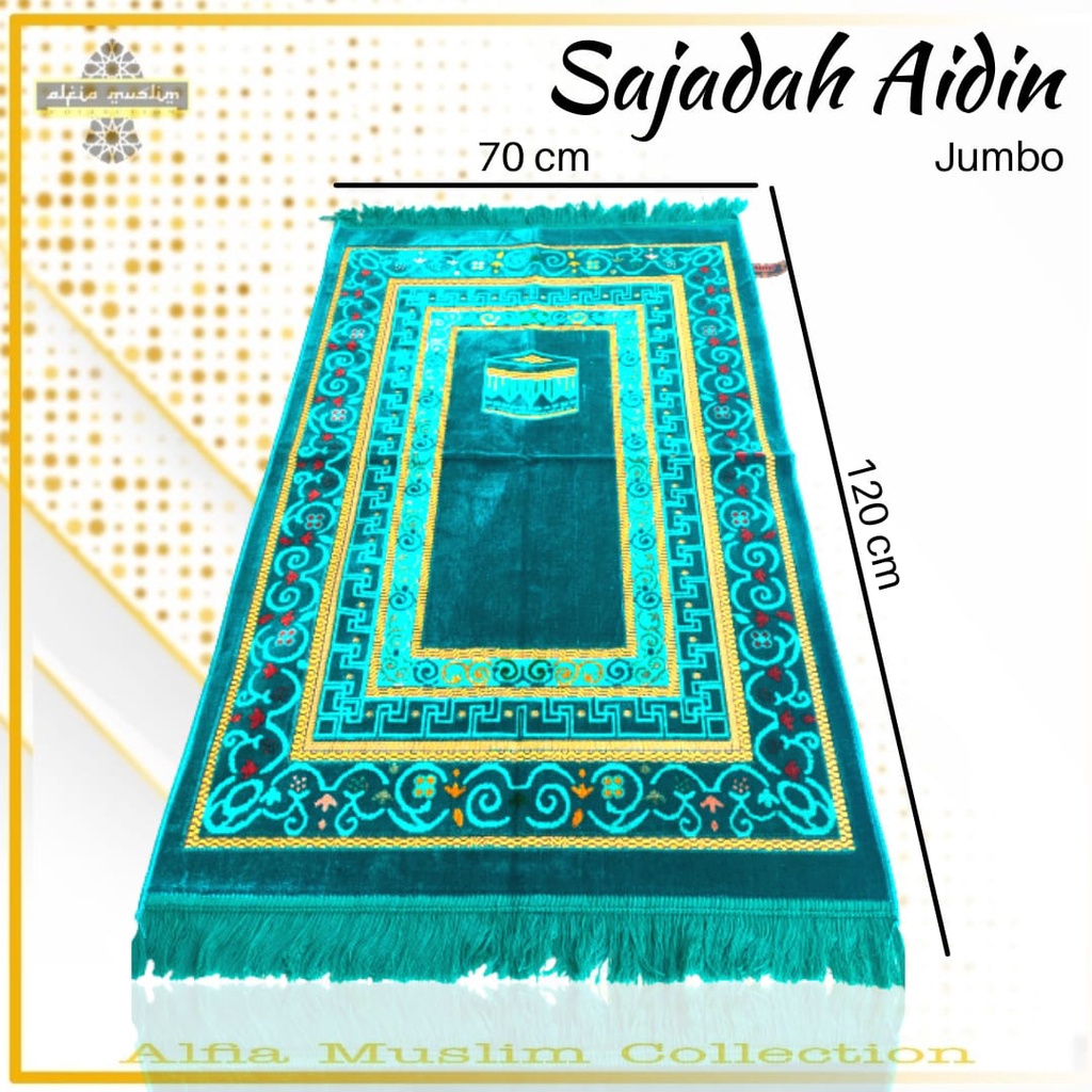 Sajadah Aidin Jumbo Sejadah Ukuran 70 x 120 Made in Turkiye Sajadah Turkiye